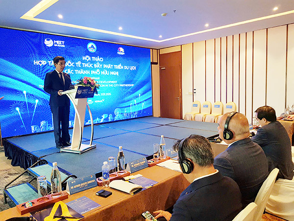 Phó Chủ tịch UBND TP Đà Nẵng Trần Chí Cường phát biểu tại hội thảo.