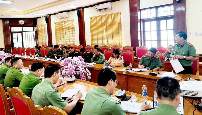 Công an tỉnh Bình Định họp triển khai công tác bảo đảm ANTT Lễ kỷ niệm 50 năm Ngày giải phóng tỉnh.