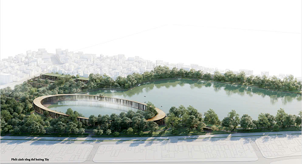 Phối cảnh dự án Công viên "Chiếc nhẫn hoà bình".