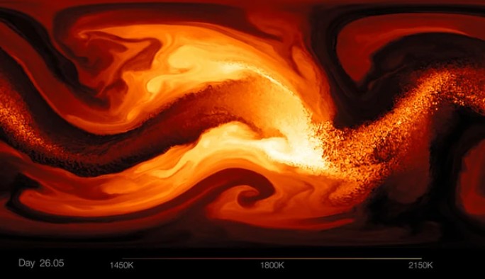 Thời tiết nóng bỏng và cuồng nộ ở Tylos - Ản đồ họa: NASA