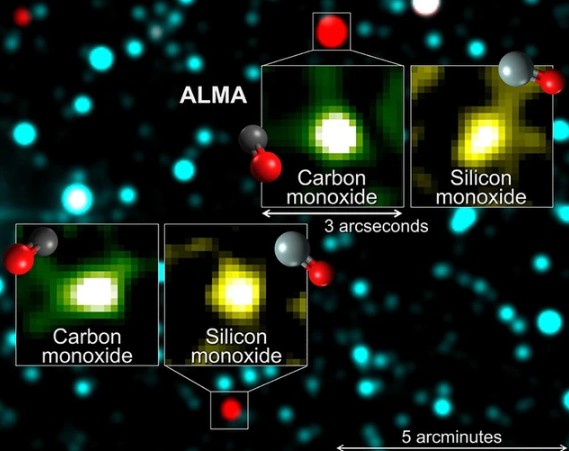Hai vật thể lạ do ALMA chụp lại đã khiến các nhà khoa học bối rối - Ảnh: ALMA