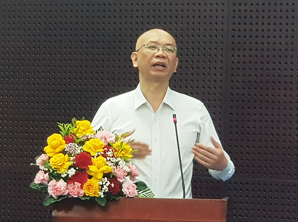 Phó Cục trưởng Cục Xuất khẩu Trần Thanh Hải phát biểu tại hội nghị.