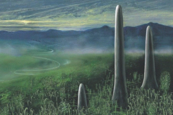 Quái vật khổng lồ Prototaxites có thể là một dạng sự sống mới được nhận diện, đã biến mất hàng trăm triệu năm trước - Ảnh: GIZMODO