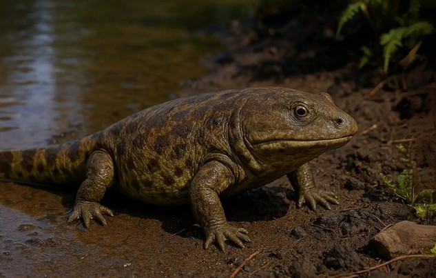 Chân dung một con Metoposaurus điển hình, to bằng cá sấu hiện đại - Ảnh đồ họa: Christian Pérez