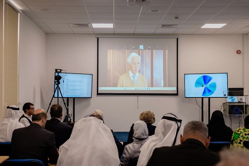 GS. Trần Thanh Vân, Chủ tịch Hội khoa học Gặp gỡ Việt Nam, Giám đốc Trung tâm ICISE phát biểu trực tuyến tại lễ khai mạc Trường Khoa học vì Hoà Bình IPU.