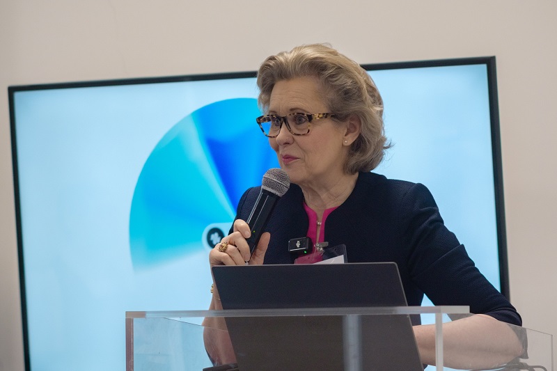 Bà Margareta Cederfelt, Chủ tịch Nhóm Công tác về Khoa học và Công nghệ của IPU (WGST), Nghị sĩ Thụy Điển phát biểu tại lễ khai mạc.