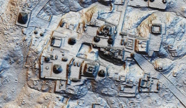 "Bóng ma" của một thành bang Tikal huy hoàng của đế chế Maya hiện ra dưới bản đồ được lập bởi LiDAR - Ảnh: ĐẠI HỌC BROWN