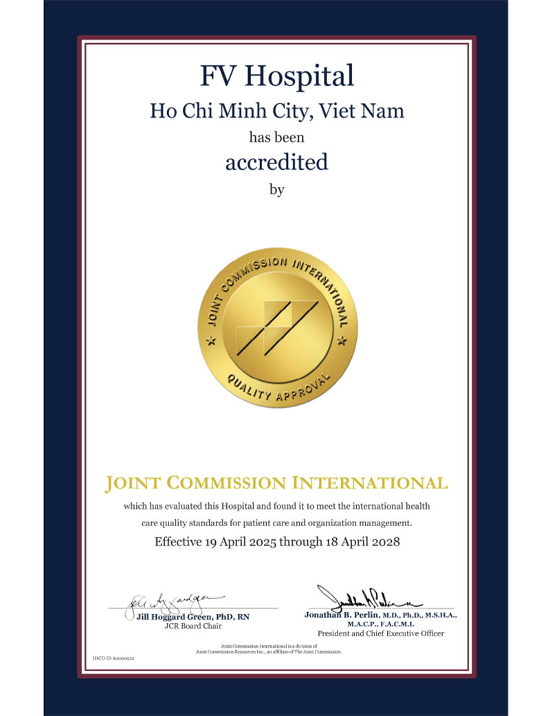  Bệnh viện FV chính thức đạt Con Dấu Vàng Chất Lượng của JCI lần thứ 4 liên tiếp.