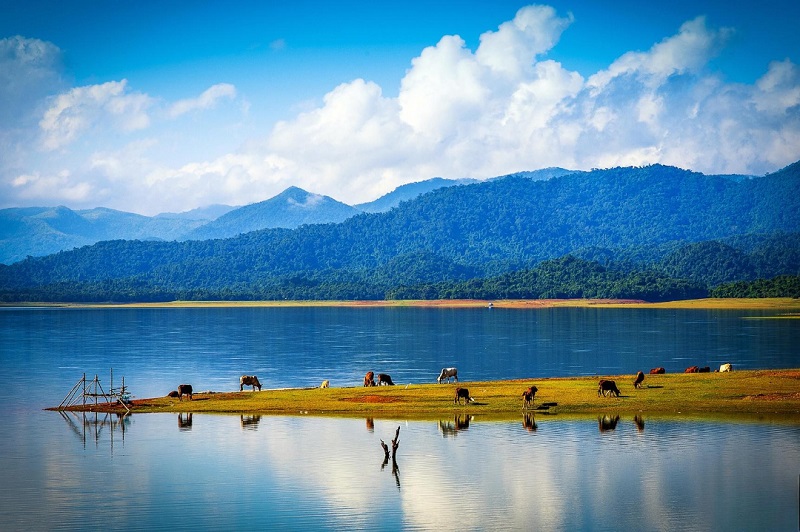 Hồ Núi Một làng Canh Tiến, điểm dự kiến phát triển du lịch của huyện Vân Canh.