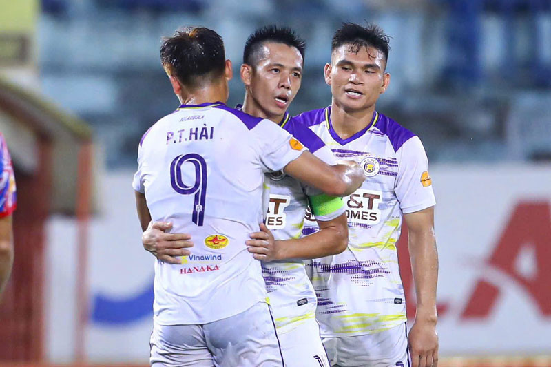 Phạm Tuấn Hải (số 9). Ảnh: Hà Nội FC.