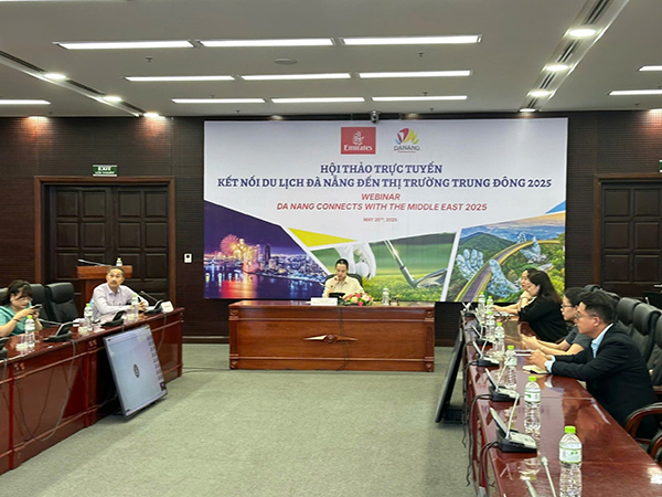 Hhội thảo trực tuyến “Giới thiệu du lịch Đà Nẵng đến thị trường Trung Đông 2025” ngày 20/5.