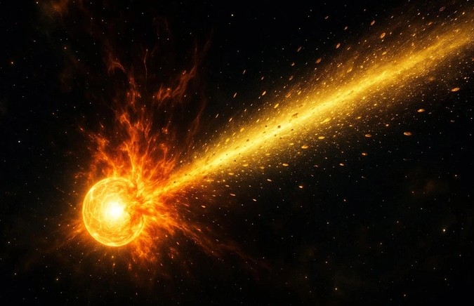 Một vụ nổ sao từ hơn 20 năm trước đã tạo ra lượng vàng và bạch kim nặng tương đương 1-2 hành tinh đá cỡ nhỏ - Ảnh đồ họa: SCITECH DAILY
