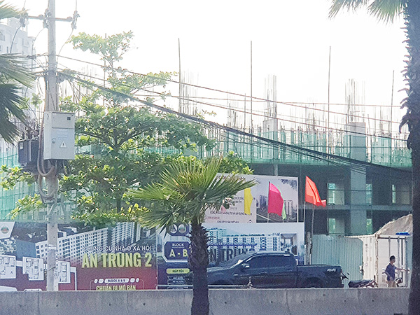 Khối nhà A, B dự án nhà ở xã hội An Trung 2 đang được xây dựng.