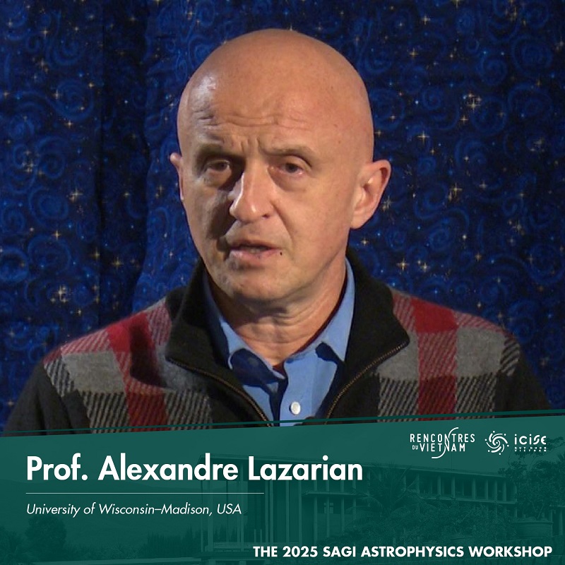 GS Alex Lazarian - Đại học Wisconsin – Madison (Mỹ), chia sẻ trực tuyến tại hội thảo.