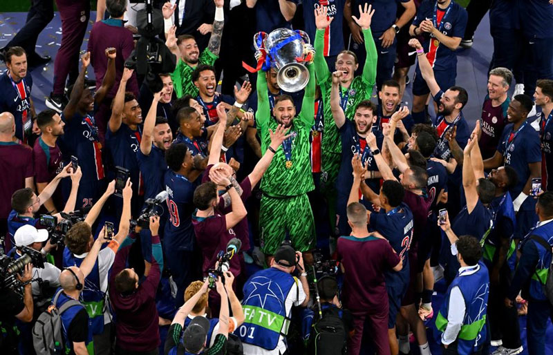PSG lần đầu vô địch Champions League. Ảnh: Getty.
