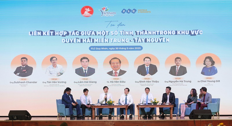 bàn tròn xoay quanh chủ đề liên kết, hợp tác phát triển du lịch giữa một số tỉnh, thành trong khu vực Duyên hải miền Trung – Tây Nguyên