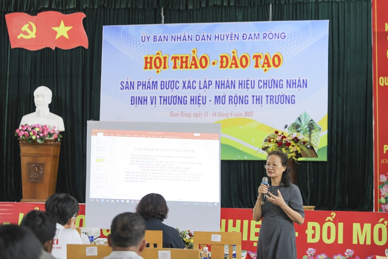 Chuyên gia hỗ trợ doanh nghiệp Nguyễn Thị Bích Hường – Phó Tổng Biên tập Tạp chí Doanh nghiệp Việt Nam, chia sẻ với người dân, doanh nghiệp.