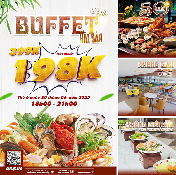 Đại tiệc Buffet hải sản đặc biệt của thương hiệu Bảo Nguyên Food sẽ diễn ra từ 18 – 21h ngày thứ Sáu 20/6.