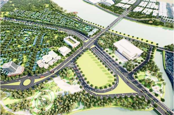 Phối cảnh dự án cải thiện cụm nút giao thông cầu Hoà Xuân.