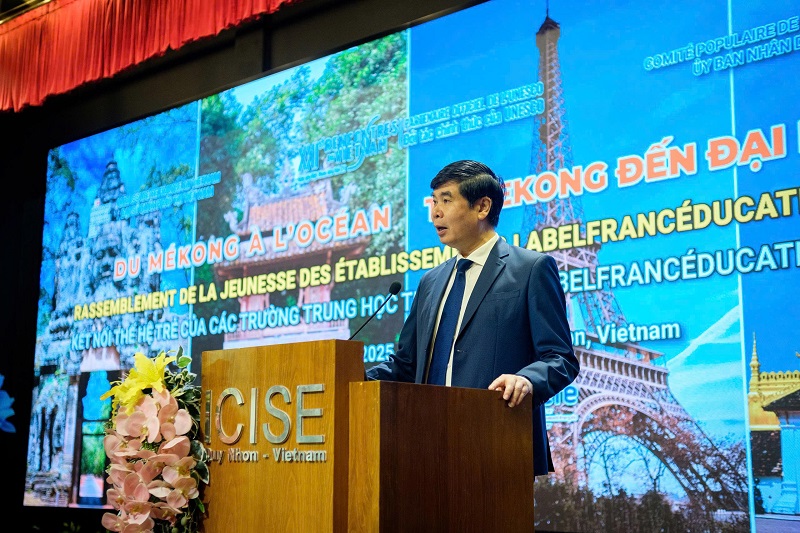 Ông Lâm Hải Giang – Phó Chủ tịch UBND tỉnh Bình Định, phát biểu chào mừng.