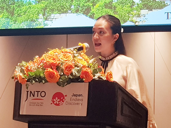 Phó Giám đốc Sở VJ-TT&DL Đà Nẵng Nguyễn Thị Hoài An phát biểu tại hội thảo.