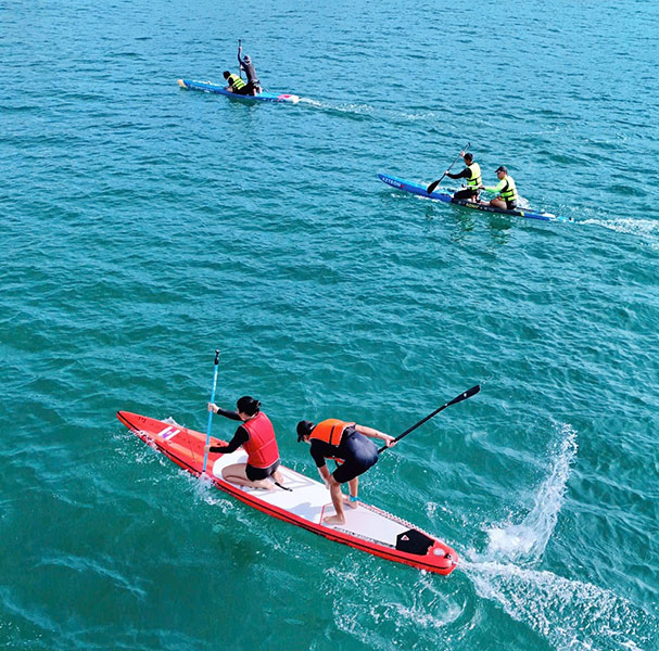 BQL Bán đảo Sơn Trà và các bãi biển du lịch Đà Nẵng khuyến cáo Tuyệt đối không chèo SUP khi thời tiết xấu, biển động, có gió mạnh.