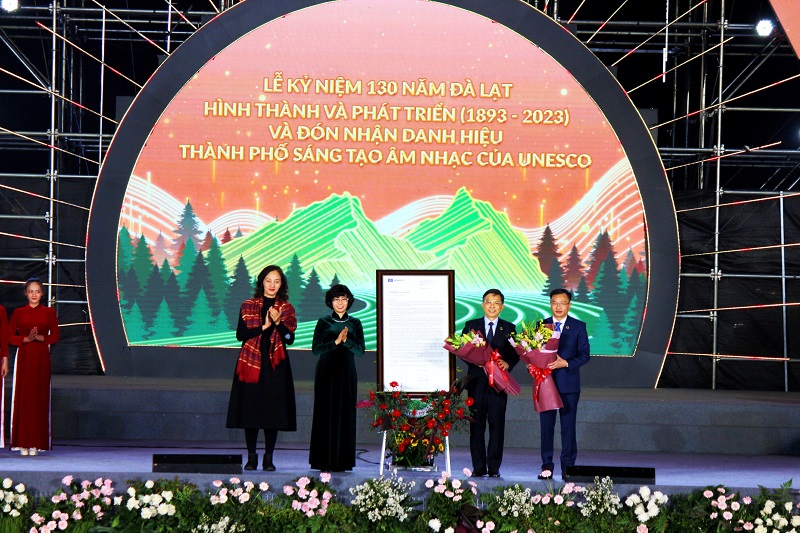 Đà Lạt là thành phố sáng tạo âm nhạc UNESCO đầu tiên và duy nhất của Việt Nam.