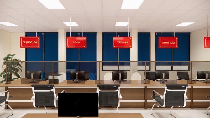 Mô hình ứng dụng trạm số hóa tại trung tâm hành chính công tỉnh Bắc Ninh