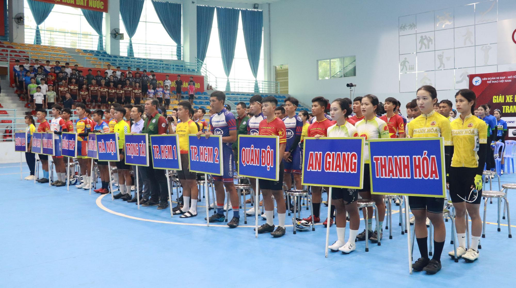 Các đoàn tham gia Giải vô địch xe đạp đường trường và địa hình quốc gia lần thứ 39 năm 2025.