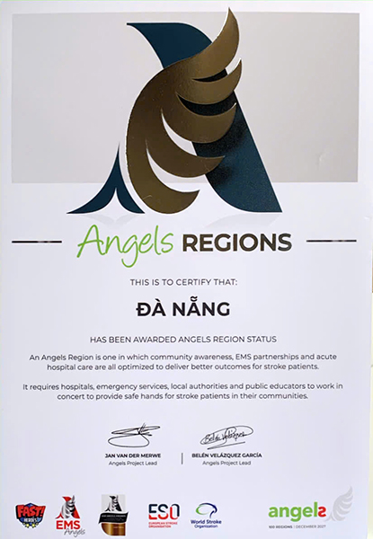Chứng nhân “Angels Region” dành cho khu vực Đà Nẵng.