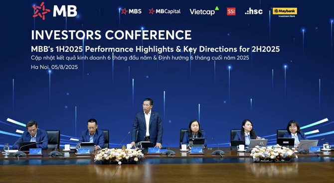 MB tổ chức Hội nghị Nhà đầu tư nhằm cập nhật kết quả kinh doanh 6 tháng đầu năm 2025 và định hướng 6 tháng cuối năm 2025