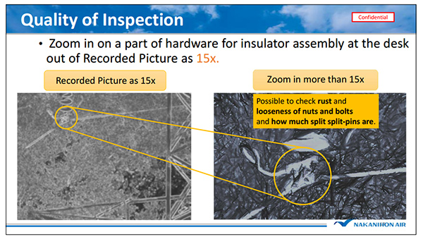 Hình ảnh chụp rõ nét bằng drone của Công ty TNHH Nakanihon Air – Nhật Bản khi phóng to lên hơn 15 lần.