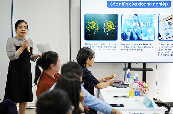 Đại diện doanh nghiệp khởi nghiệp kiến nghị chính quyền TP Đà Nẵng hỗ trợ tìm đầu ra cho sản phẩm khởi nghiệp.