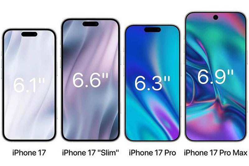 Hình ảnh rò rỉ của iPhone 17 Series.