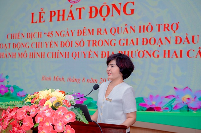 Bà Nguyễn Thị Anh Đào - Trưởng phòng văn hóa xã hội xã Bình Minh, Hà Nội.