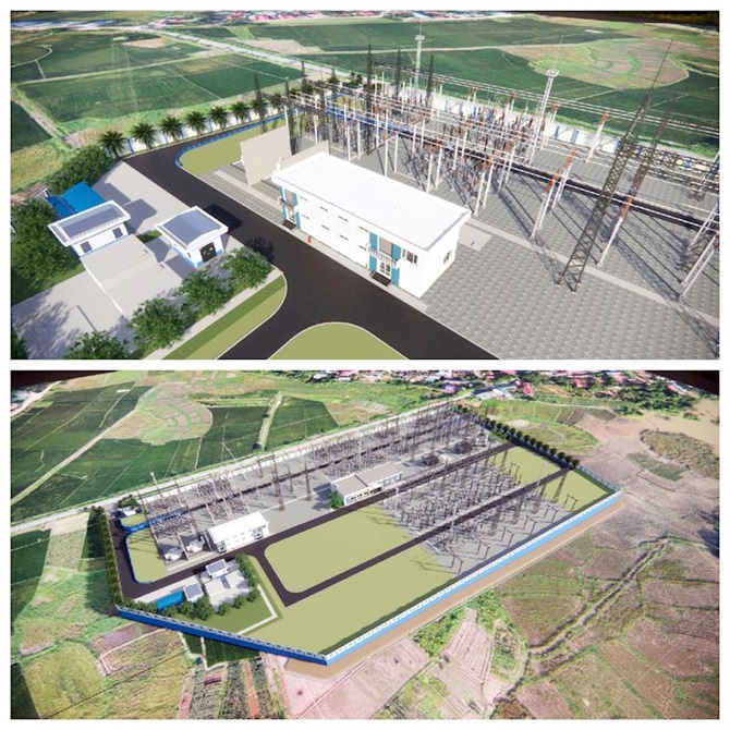 Hình ảnh mô phỏng 3D trạm biến áp 220kV Hòa Lạc