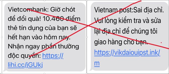 Tin nhắn giả mạo được đối tượng phát tán bằng cách sử dụng BTS giả.