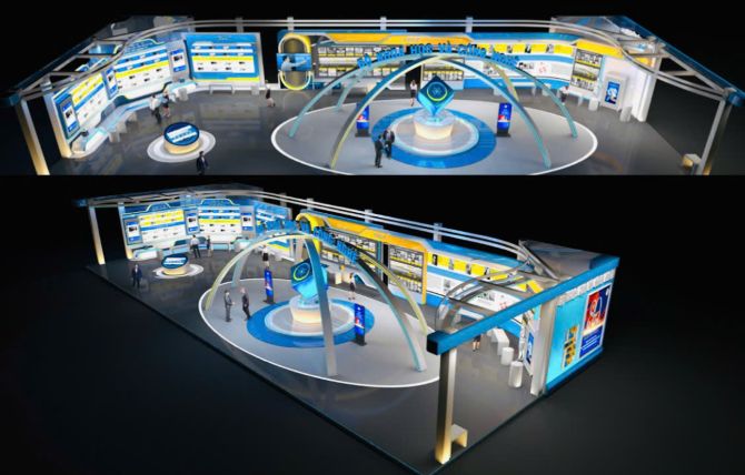  Phối cảnh khu triển lãm thành tựu KHCN, ĐSMT&CĐS do Bộ KH&CN chủ trì. Ảnh: Trung tâm Truyền thông KH&CN