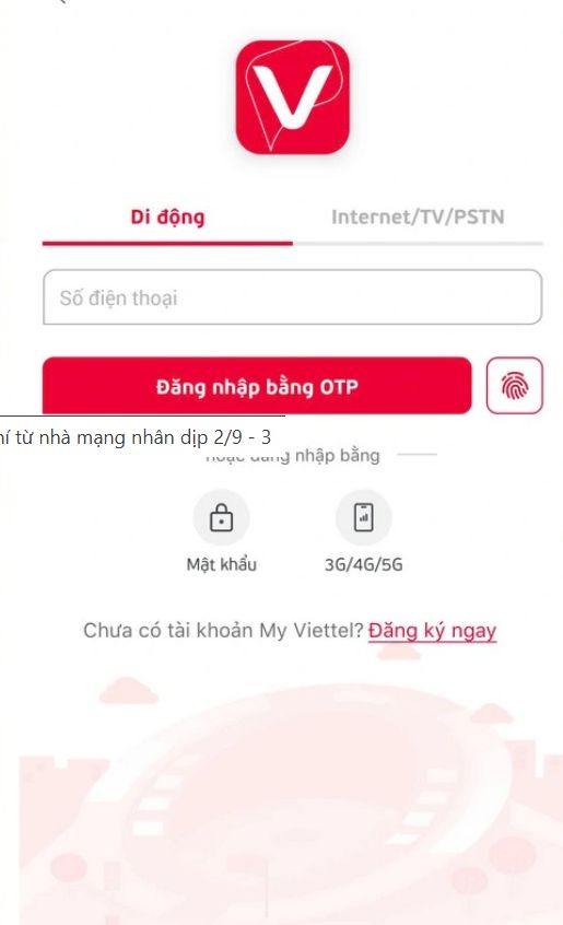 Nhập số điện thoại và mã OTP để tiếp tục sử dụng ứng dụng