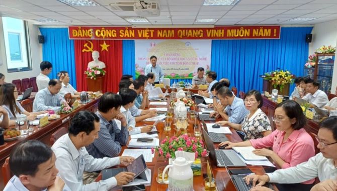 Đoàn công tác Bộ KH&CN làm việc với Sở KH&CN tỉnh Đồng Tháp về vận hành chính quyền địa phương hai cấp. Ảnh: Trung tâm Truyền thông KH&CN