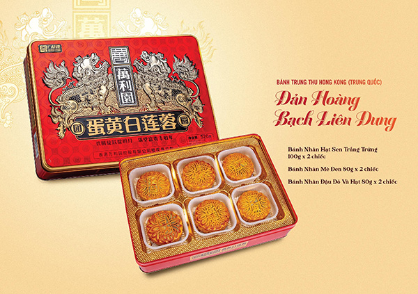 Bánh trung thu cao cấp do Thế giới Rượu Vang Hải Đăng - Đà Nẵng nhập khẩu từ Hong Kong (Trung Quốc).