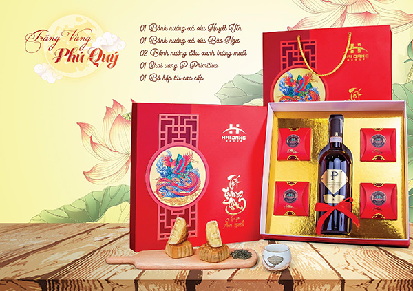 Bánh trung thu cao cấp từ Hong Kong kết hợp với cùng rượu vang nhập khẩu chính hãng sẽ làm nên những hộp quà trung thu trọn vẹn và đẳng cấp.