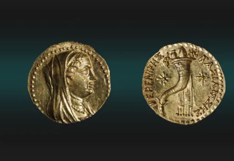 Các nhà khảo cổ học cho biết đồng tiền vàng này có thể được đúc vào khoảng năm 241 đến 246 trước Công nguyên tại Alexandria, Ai Cập. (Nguồn ảnh: Eliyahu Yanai, Thành phố David)
