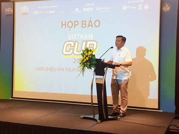 Hop báo giới thiệu giải Pickleball PPA Tour Asia - Vietnam Cup 2025 sẽ diễn ra tại Đà Nẵng từ ngày 30/9 - 4/10.