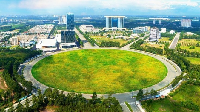 Các dự án tại Cụm công viên sinh thái, khoa học do Tập đoàn Becamex phát triển tại phường Bình Dương