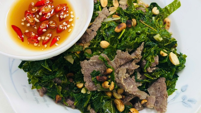 Lá cách xào thịt bò, món ngon dân dã chinh phục khẩu vị bao người