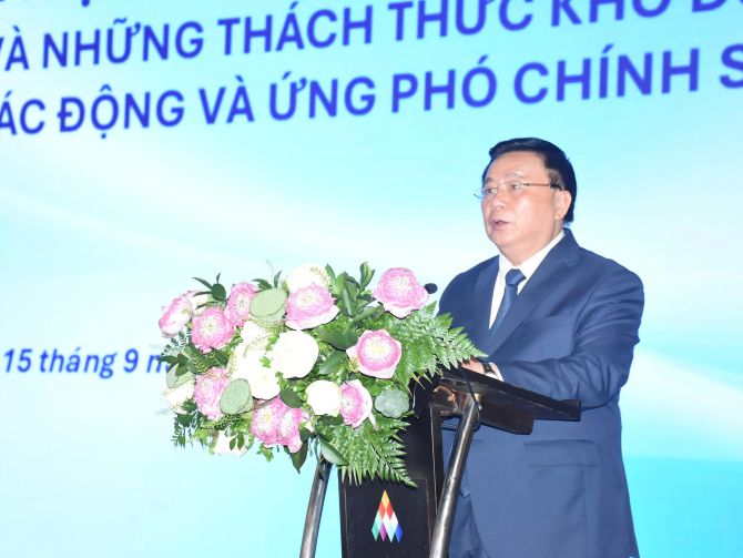 GS. TS Nguyễn Xuân Thắng, Ủy viên Bộ Chính trị, Giám đốc Học viện Chính trị quốc gia Hồ Chí Minh, Chủ tịch Hội đồng Lý luận Trung ương. 