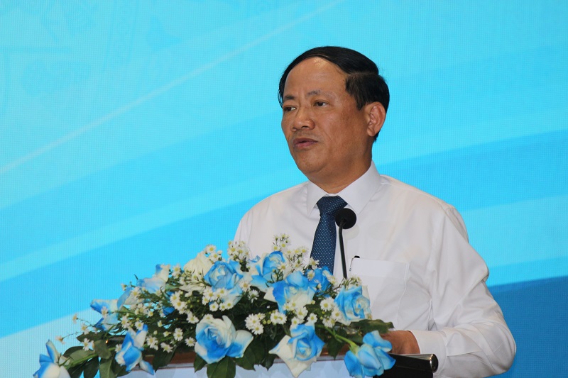 Ông Phạm Anh Tuấn – Chủ tịch UBND tỉnh Gia Lai, phát biểu khai mạc hội thảo.