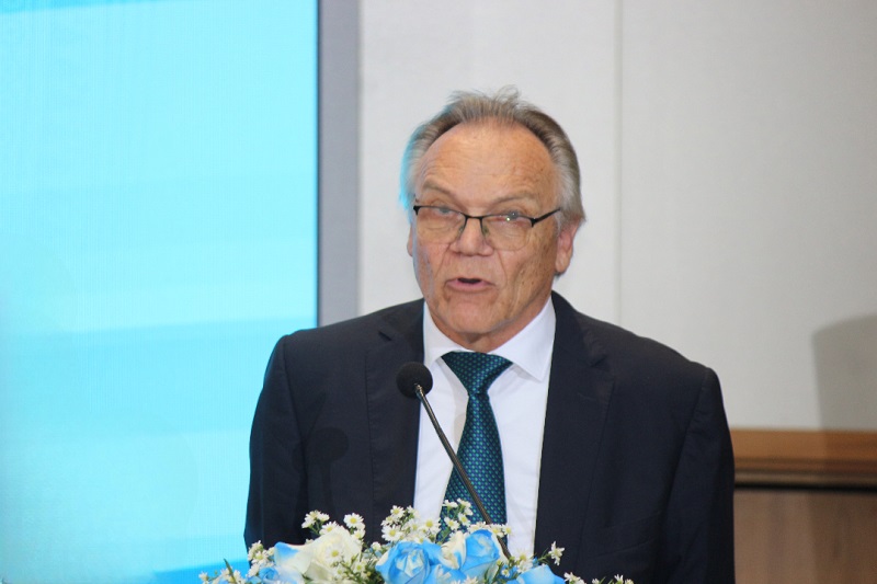 Ông Franz Josef Claes – Chủ tịch Tập đoàn GEO, chia sẻ tại hội thảo.