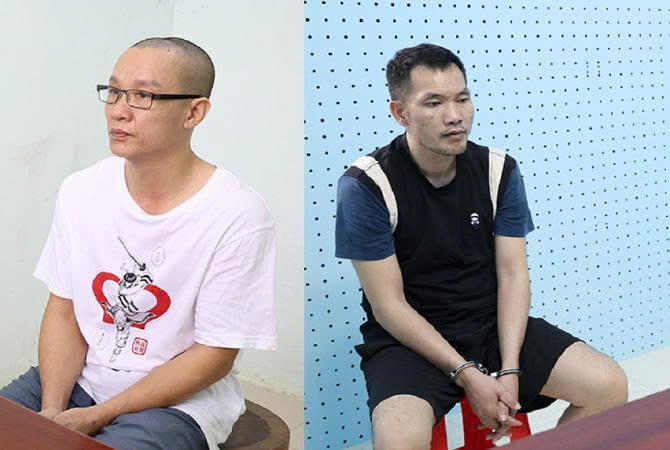 Bị can Vũ Văn Nam tại cơ quan công an  Bị can Lê Nam Trung tại cơ quan công an  Tin, ảnh: Tiến Tầm